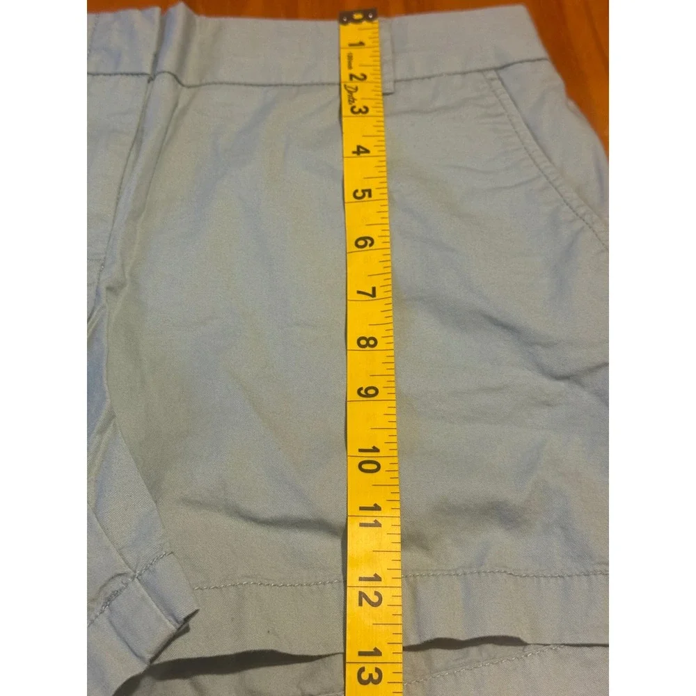 J. Crew Chino Broken-In Shorts W Size 6 Light Blue 100% Cotton Casual‎ Preppy